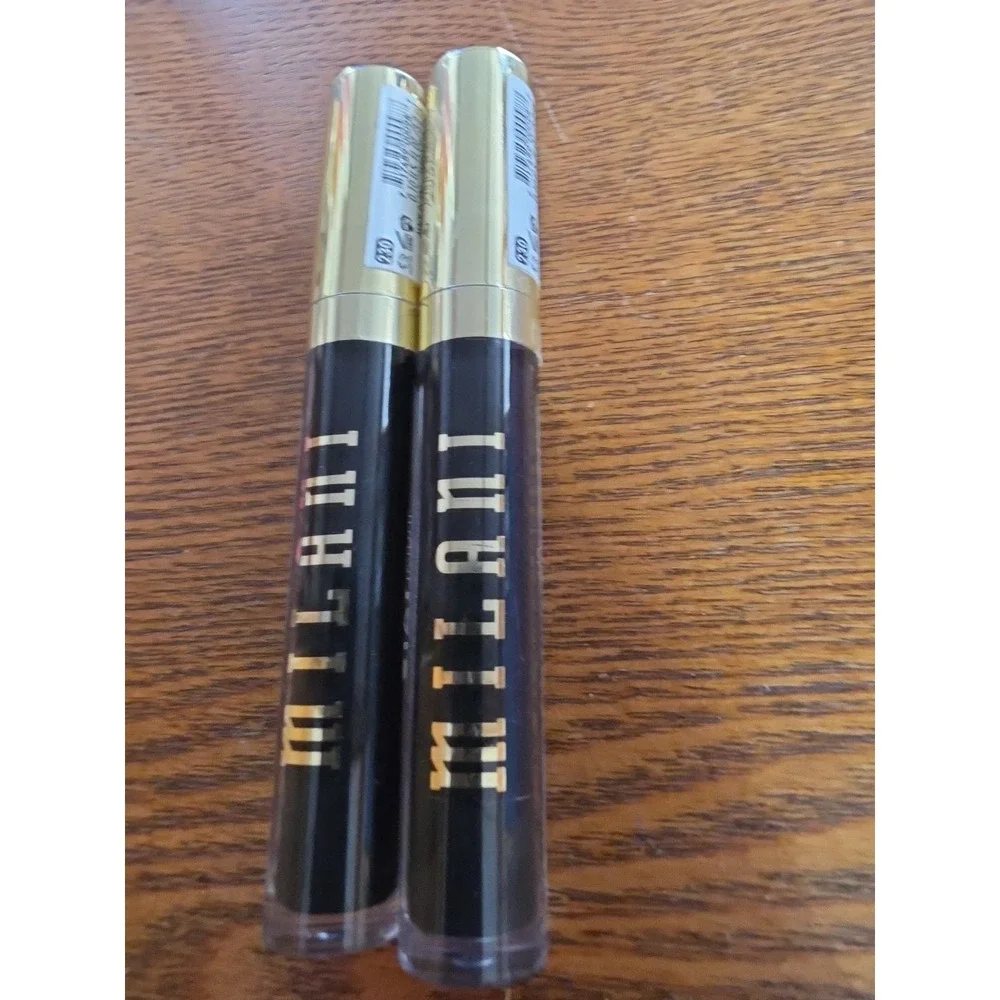 (2) Milani Stay Put Liquid Lipstick‎ Longwear 230 Villain Era (Black)